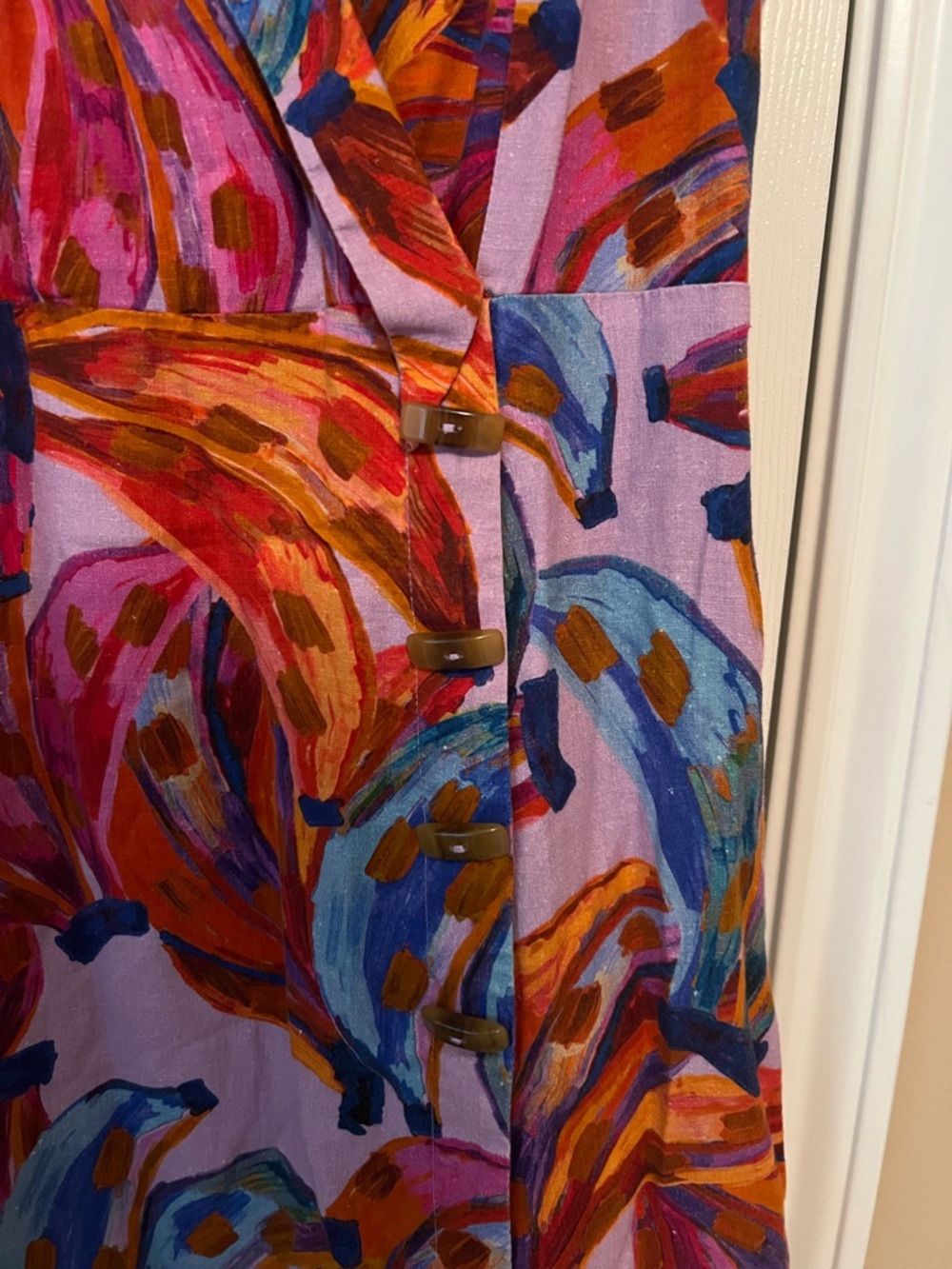 Farm Rio Vibrant Abstract Print Dress - Picture 2 of 8